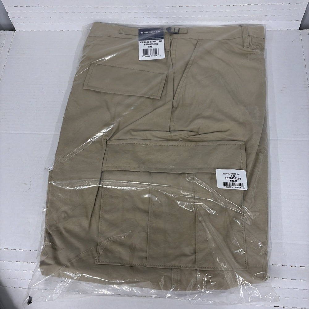 Propper Casual Shorts Mens 8XL Khaki Tan Tactical Cargo Utility Zip BRAND NEW T1